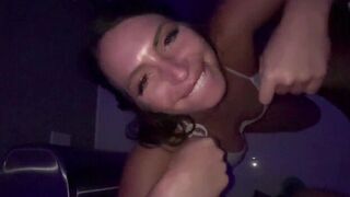 MY SLUT STEP SIS SUCKS OFF ME AND MY FREIND AT A PARTY - porn video