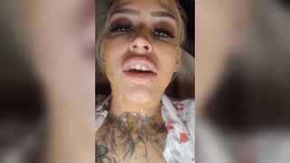 One scouse chavy slut gets pissed on - porn video