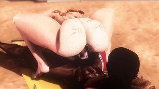 Beach Babe Harley Fucks Hung Stud - porn video